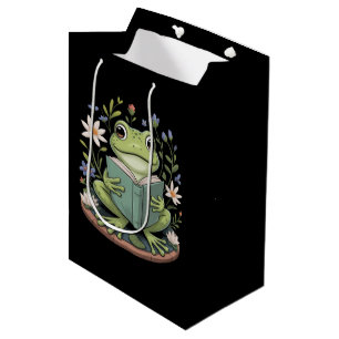 Bolsa De Regalo Mediana Encantadora Naturaleza Estética de Rana Floral Cot