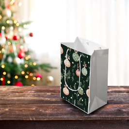 Bolsa De Regalo Mediana Encanto de vacaciones vintage: Baubles festivos