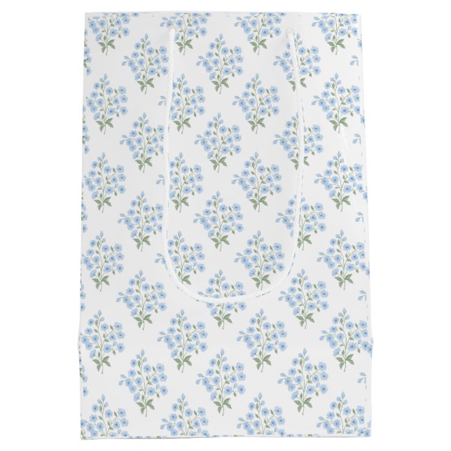 Bolsa De Regalo Mediana English Country Muster mit Vergissmeinnichtblumen (Reverso)