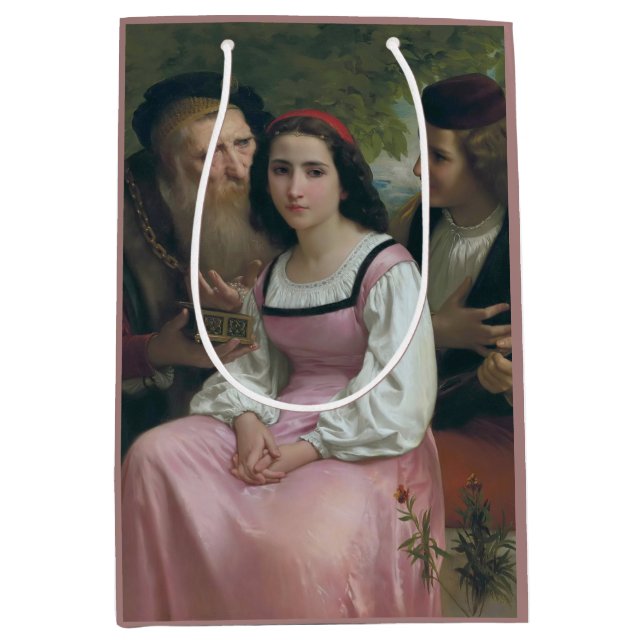 Bolsa De Regalo Mediana Entre la riqueza y el amor (por Bouguereau) (Anverso)