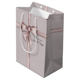 Bolsa De Regalo Mediana Envuelto en un arco rosa