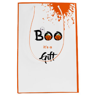 Bolsa De Regalo Mediana Equipo Boo divertido Halloween