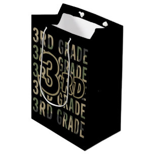 Bolsa De Regalo Mediana Equipo de Camuflaje 3er Grado Equipo Regreso a la