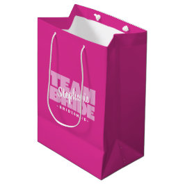 Bolsa De Regalo Mediana Equipo de dama de honor Rosa Bodas Nombre personal