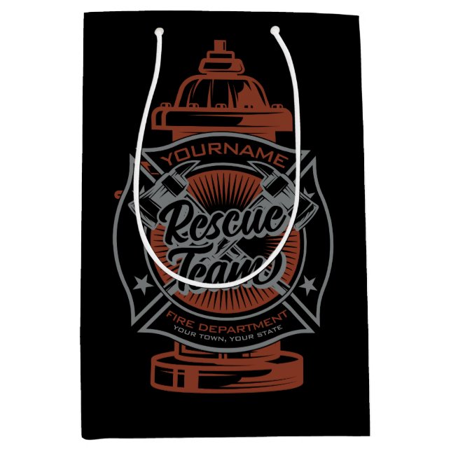 Bolsa De Regalo Mediana Equipo de Rescate de Combatientes de Incendios ADD (Anverso)