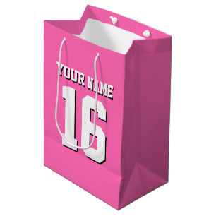 Bolsa De Regalo Mediana Equipo deportivo Hot Pink