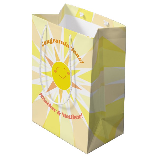 Bolsa De Regalo Mediana Eres mi Baby Shower Sunshine (Angulo reverso)