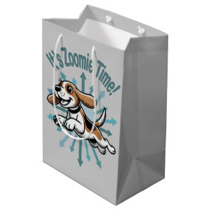 Bolsa De Regalo Mediana Es tiempo de Zoomies Beagle