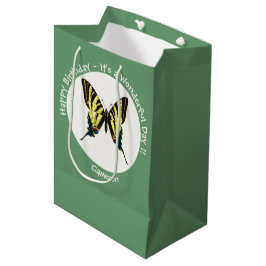 Bolsa De Regalo Mediana Es una escarpada fiesta de cumpleaños de mariposas