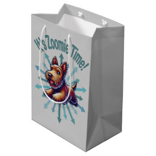 Bolsa De Regalo Mediana Es Zoomie Time Brown Scotty