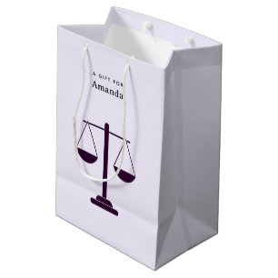 Bolsa De Regalo Mediana Escalas de Justicia Servicios Legales Símbolo de G