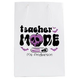 Bolsa De Regalo Mediana Escandaloso profesor Halloween "Mode On" Apple & B