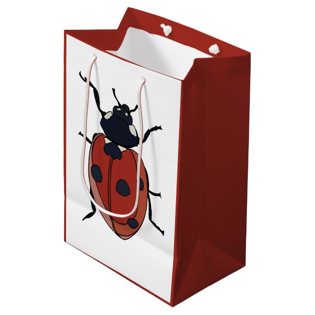 Bolsa De Regalo Mediana Escarabajos insectos Ladybug (Angulo Anverso)