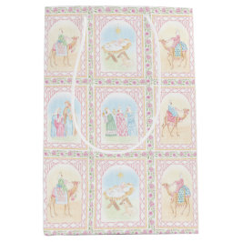 Bolsa De Regalo Mediana Escenas de la Natividad en Pastel