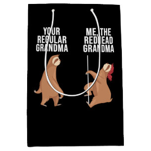 Bolsa De Regalo Mediana Esconder a tu abuela normal Yo La Abuela Redhead