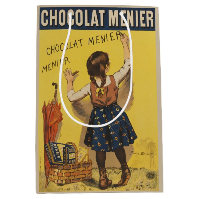 Bolsa De Regalo Mediana Escritura de pared de Chocolat Menier (Anverso)