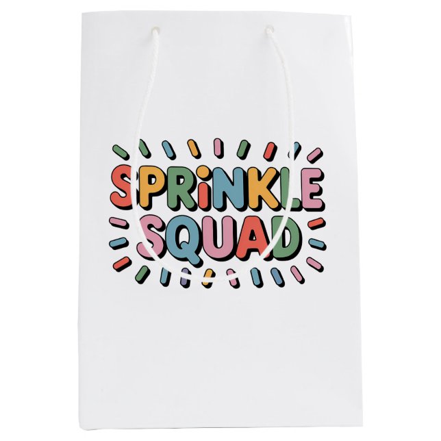 Bolsa De Regalo Mediana Escuadrón de rociadores | Bebé Sprinkle (Anverso)