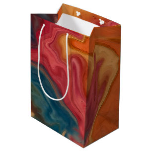 Bolsa De Regalo Mediana Esmalte de Acuarela de Atardecer