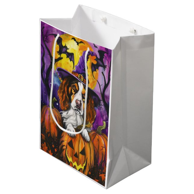 Bolsa De Regalo Mediana Espeluznante bretona española Halloween (Angulo Anverso)