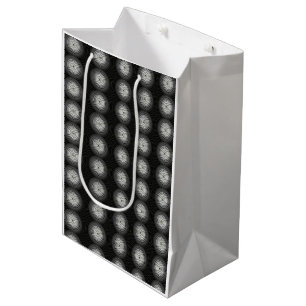 Bolsa De Regalo Mediana Espiral en blanco y negro