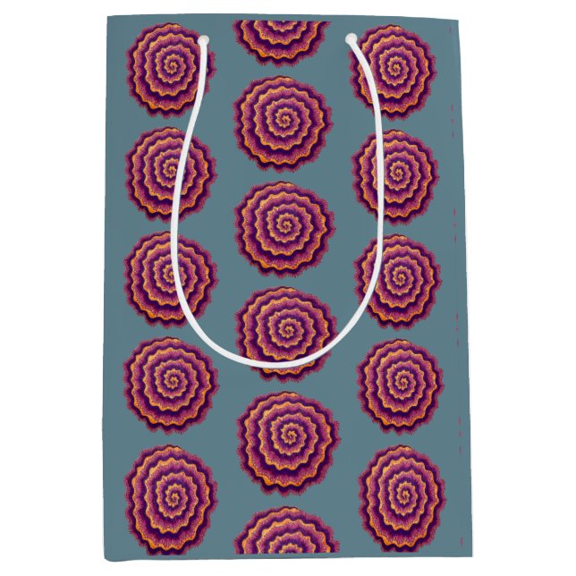 Bolsa De Regalo Mediana Espirales moradas (Anverso)