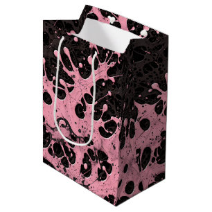 Bolsa De Regalo Mediana Esplash de pintura rosa gótica grunge