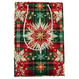 Bolsa De Regalo Mediana Esplendor de copo de nieve