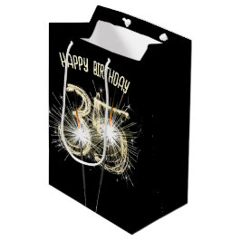 Bolsa De Regalo Mediana Espumantes de oro por 35 años