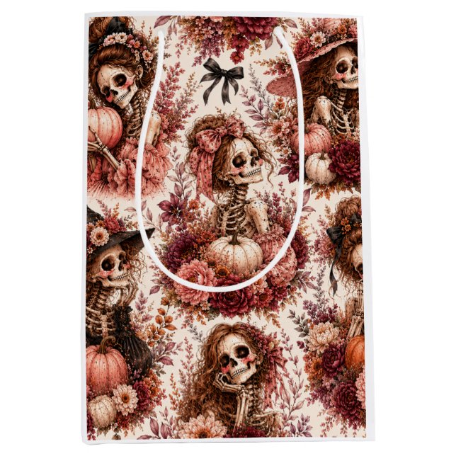 Bolsa De Regalo Mediana Esqueleto Botánico  (Anverso)