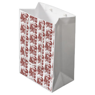 Bolsa De Regalo Mediana Esqueleto Jolly Af Snarky Navidad Sarcástico Diver