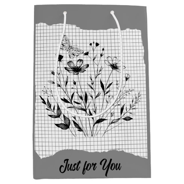 Bolsa De Regalo Mediana Esquemas del Jardín de mariposas (Anverso)