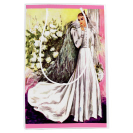Bolsa De Regalo Mediana Estampa de vestido de novia de 1938