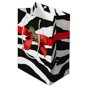 Bolsa De Regalo Mediana Estampado de Cebra