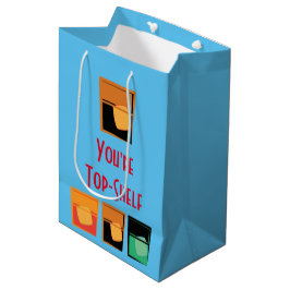 Bolsa De Regalo Mediana Estás en la repisa superior con Borbón en azul - B