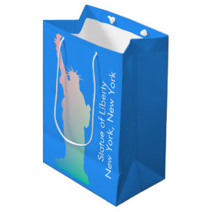 Bolsa De Regalo Mediana Estatua personalizada del arcoiris de la libertad