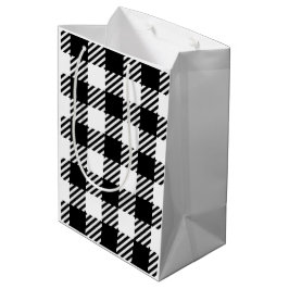 Bolsa De Regalo Mediana Estilo de diseño clásico de búfalo revestido negro