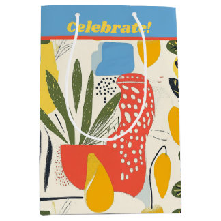 Bolsa De Regalo Mediana Estilo Fuavismo Colores vibrantes Jardín Pot