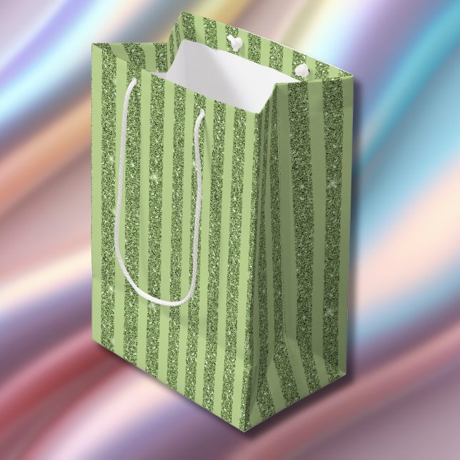 Bolsa De Regalo Mediana Estilo Mínimo de Brillo de Pistacho Suave (Subido por el creador)