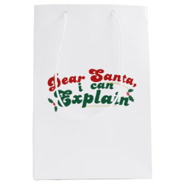 Bolsa De Regalo Mediana Estimado Papá Noel, puedo explicarlo - Festividad