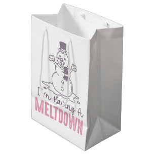 Bolsa De Regalo Mediana Estoy teniendo un colapso - Gracioso diseño de Sno