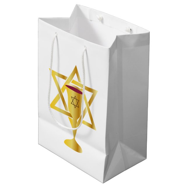 Bolsa De Regalo Mediana Estrella de David (Angulo Anverso)