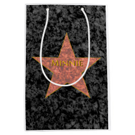 Bolsa De Regalo Mediana Estrella de Hollywood personalizada