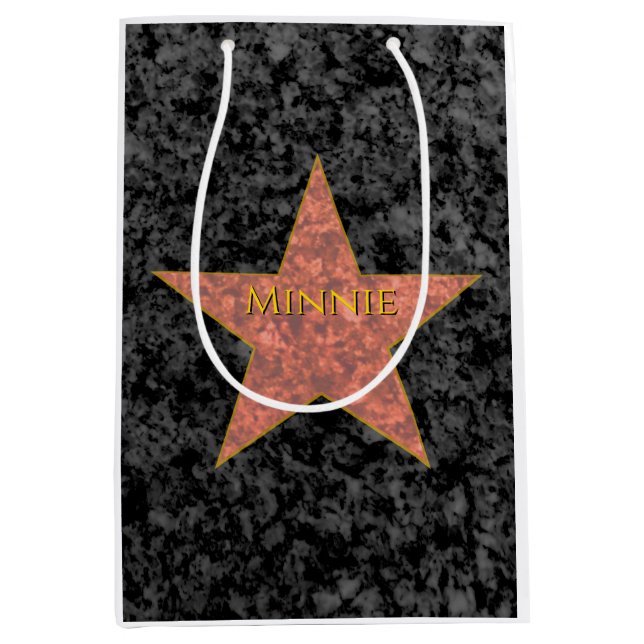 Bolsa De Regalo Mediana Estrella de Hollywood personalizada (Anverso)