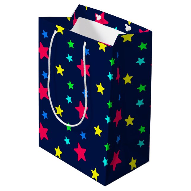 Bolsa De Regalo Mediana Estrellas (Angulo reverso)
