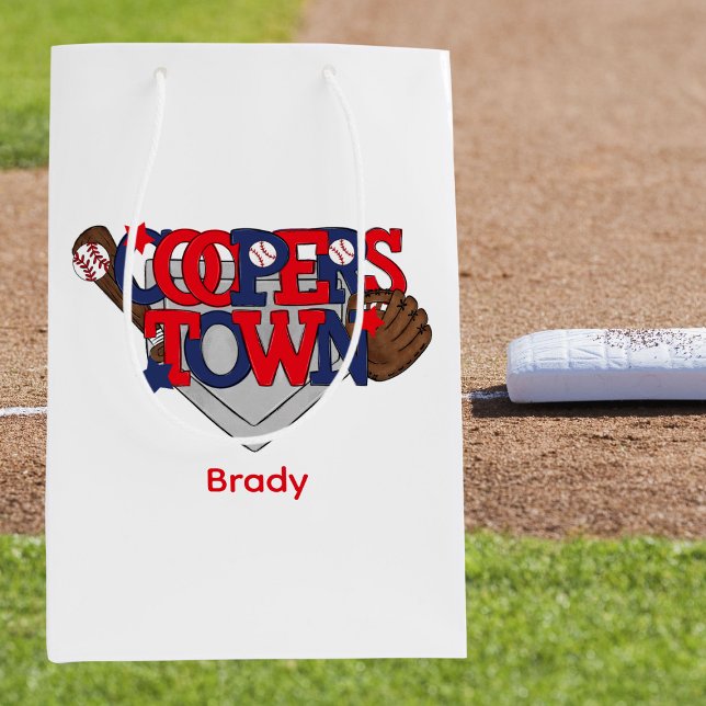 Bolsa De Regalo Mediana Estrellas de béisbol de Cooperstown, Glove, Bat &  (Subido por el creador)