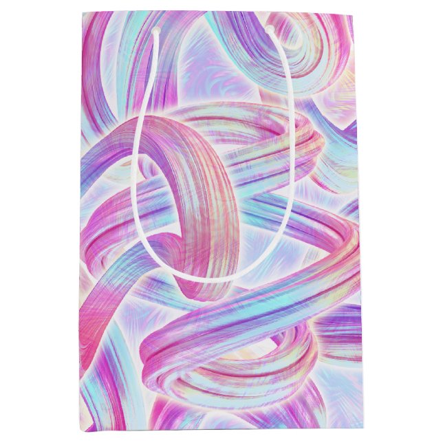 Bolsa De Regalo Mediana eurobeat holorave - rosa y azul: (Anverso)