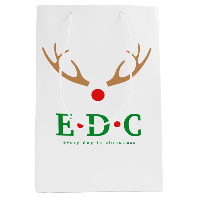 Bolsa de regalo mediana Every Day is Christmas (Anverso)