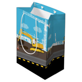 Bolsa De Regalo Mediana Excavator Truck Construction Truck Site