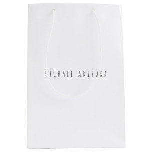 Bolsa De Regalo Mediana Exclusivo Personal Moderno Agregar Nombre Minimali