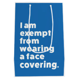 Bolsa De Regalo Mediana Exención de usar un recubrimiento facial